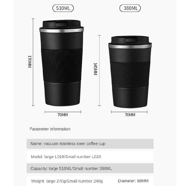 

mugs stainless steel silicone coffee cup insulated water car portable business gift