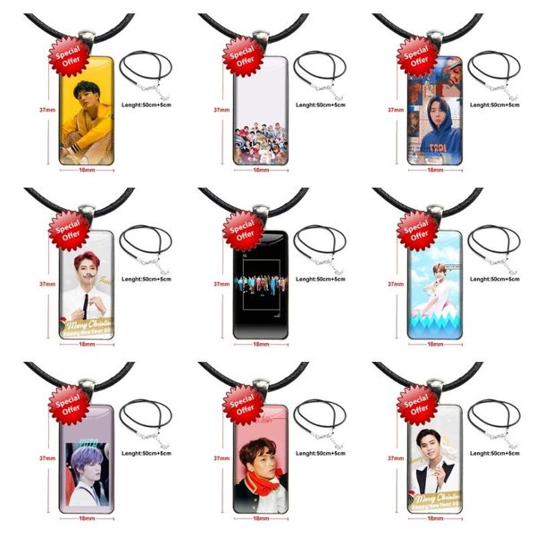 

pendant necklaces large nct 127 dream u fashion necklace handmade rectangle shape choker jewelry multi designs for woman vintage, Silver