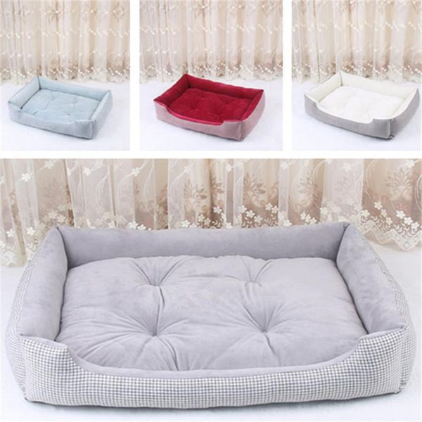 

lattice cotton/linen kennel warm and comfortable nest dog bed pet nest dogs baskets with removable and washable cushion