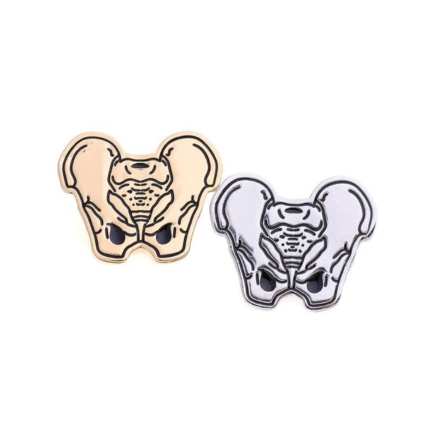 

pins, brooches pelvis pin badge doctors gift gold hijab metal cute enamel hat fashion jewelry women accessories, Gray