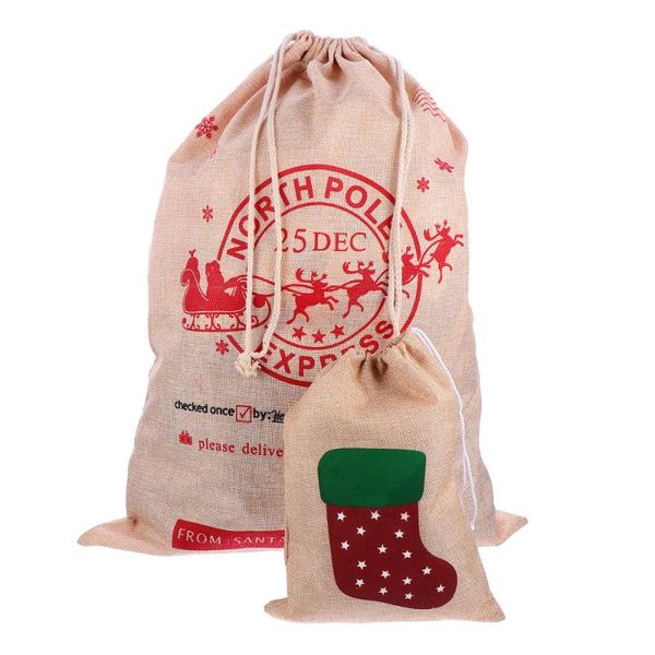 

christmas decorations 2pcs party favor drawstring gift bags snack bag