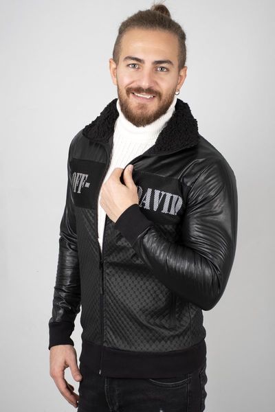 

Khaki Men 's Short Sports Coats Jacket Tight-fitting Mould Fronting Meshed Autumn Winter Spring Warm 2000280 Halr, Black;brown