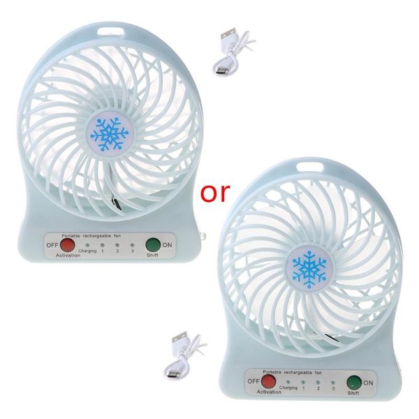 

electric fans portable led light fan air cooler mini desk usb third wind