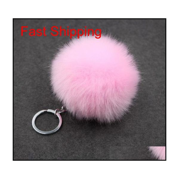 

price simulation fur ball key chain 8cm imitation rabbit hair bag key chain pendant wo jllthr lottery2010, Silver