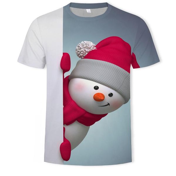 

Plus Size T-Shirt Loose Oversized Christmas T-Shirts Women Short Sleeve Casual Tops Xmas Snowman Fashion Tee Female 5XL 6XL Top, Black