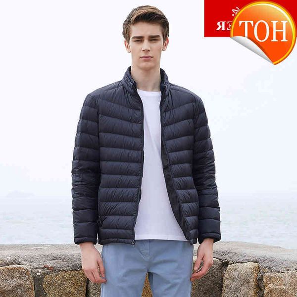 

tanboer men's down jackets new arrival ultra light coat warm winter jacket waterproof breathable outwear ta18327, Black