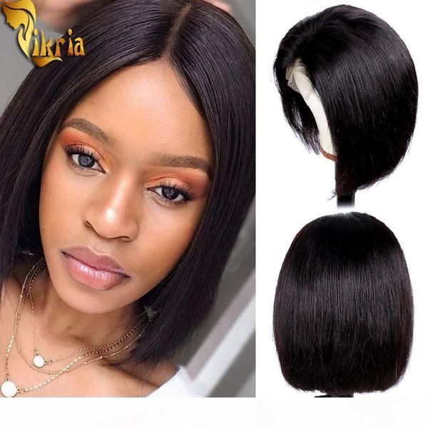 

short straight bob human hair wigs 13x4 lace front wig full lace wigs 130%~150% densitypre plucked natural hairline 8~14 inches, Black;brown