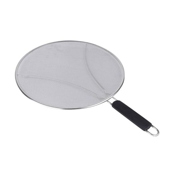 

mats & pads splash net ultrafine mesh splatter screen frying pan grease guard shield stainless steel with handle for most pots gently