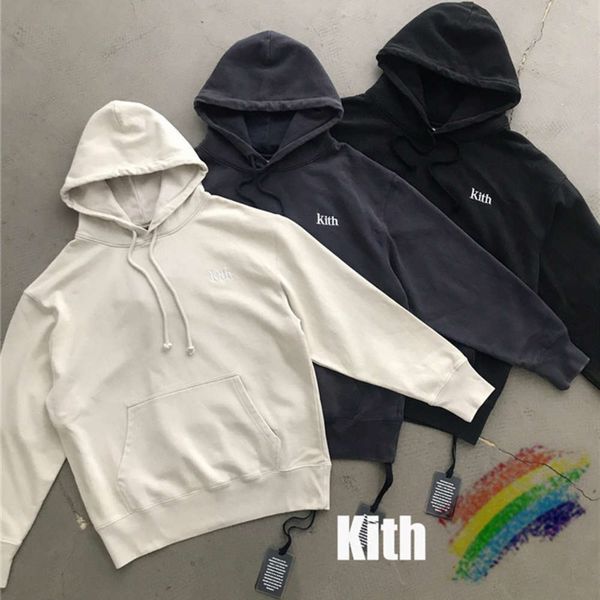 

embroidery hoodie sweatshirts men women 1 dyed hoodie oversized pullover, Black