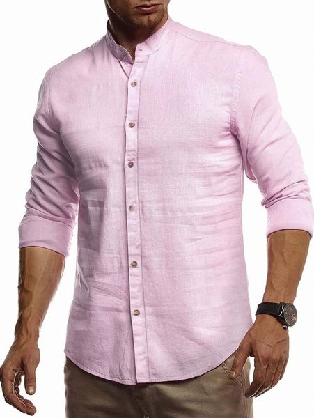 

men button front stand collar shirt o9bk#, White;black