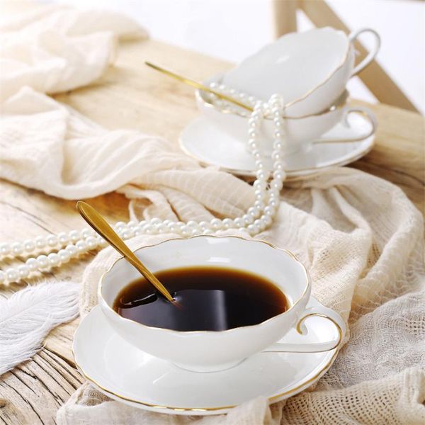 

cups & saucers european flower design bone china coffee cup with saucer set wedding gift ceramic simple phnom penh afternoon tea drinkware