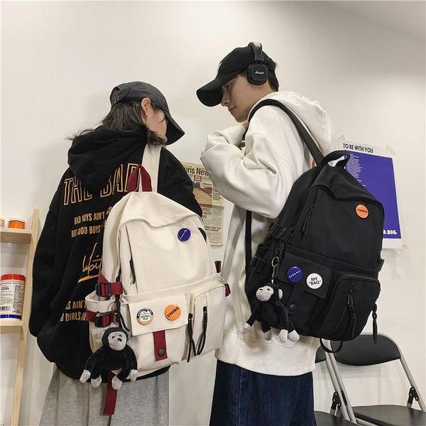 

backpack women's lapbags waterproof nylon men bagpacks couple school travel