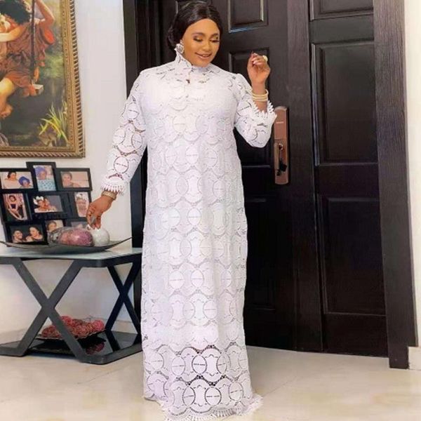 

ethnic clothing african dresses for women hollow out 2021 elegant muslim fashion abayas dashiki robe kaftan long maxi dress and lining, Red