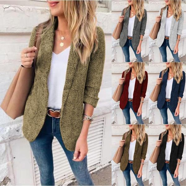 

women's suits & blazers casual small suit jacket autumn and winter slim short professional coat, White;black