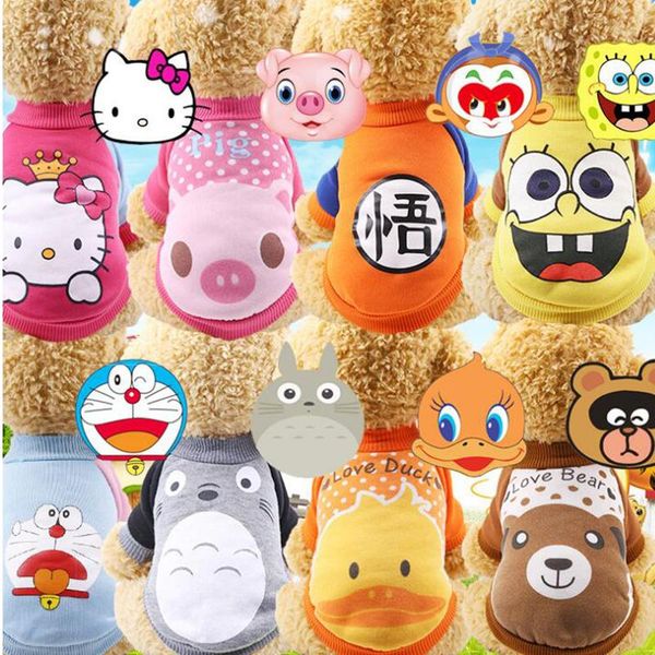 

dog apparel style winter warm clothes cute cartoon coat cotton two-legged hoodies small medium chihuahua puppies pet outfit