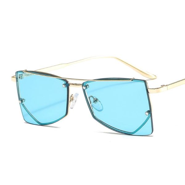 

sunglasses rimless square women brand designer mirror retro sun glasses for luxury vintage female black nx, White;black