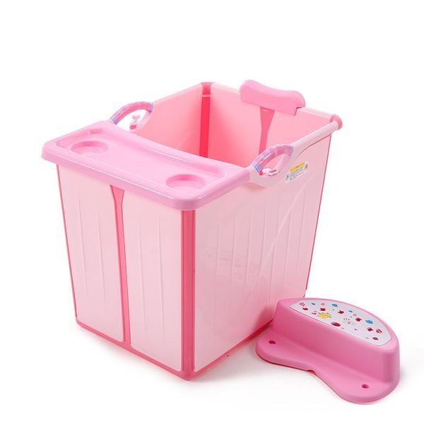 

bathing tubs & seats baby bath barrel children's bucket swimming pool tub can sit lie folded home plus size