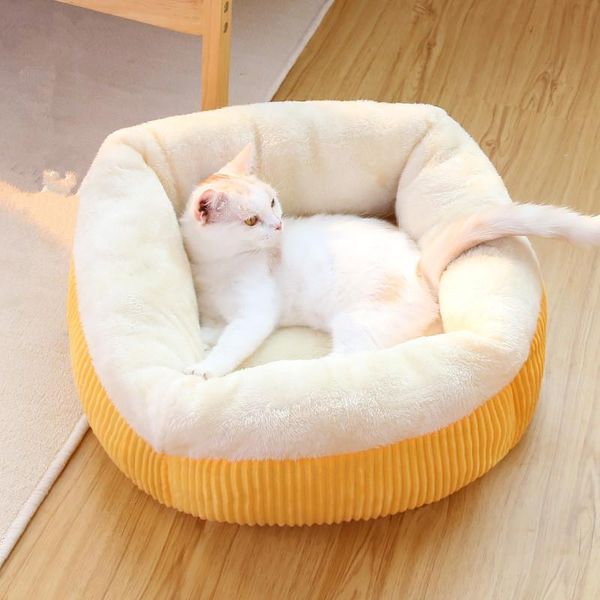 

cat beds & furniture pet bed house soft warm winter dog removable nest kennel sofa products kitten