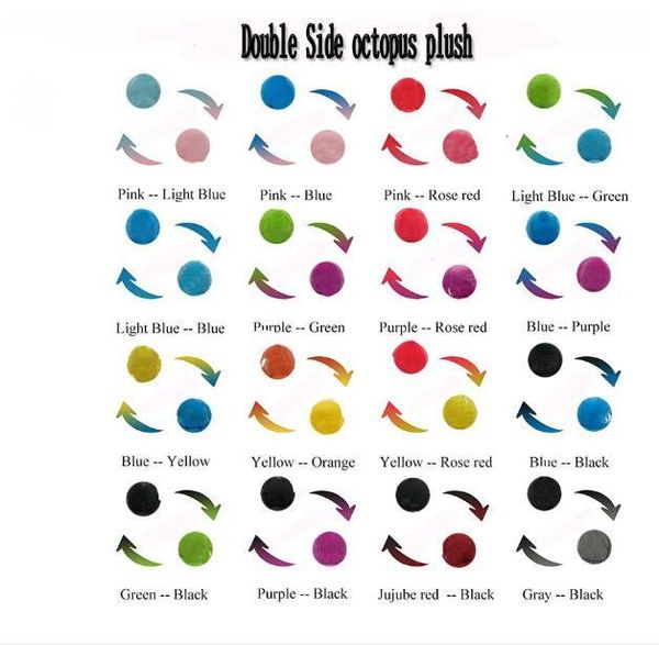 

20cm ocs mixed colors double side pp cotton toy flip plush stuffed soft animal