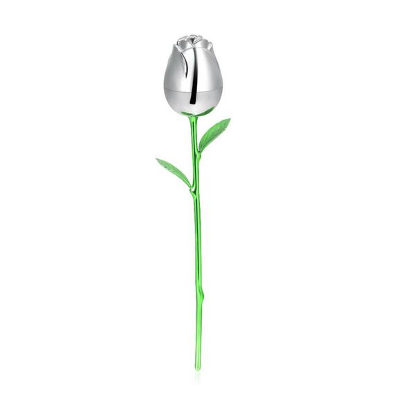 

wholesale silver rose flower cremation urn pendant, ashes jar souvenir to commemorate family or pet