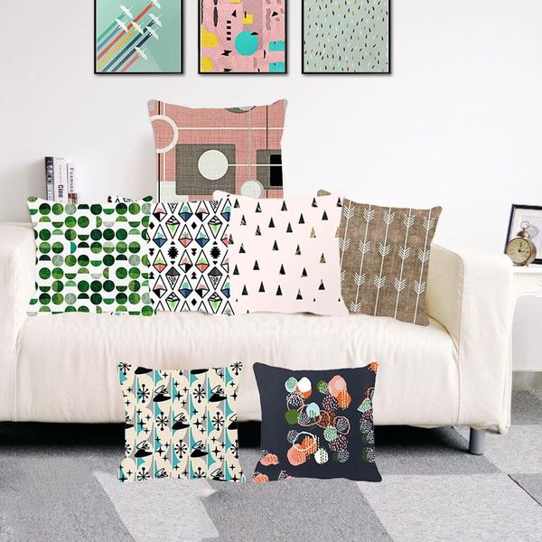 

xunyu 45x45cm geometric cushion cover children's bedroom pillowcases sofa throw pillow cover home decoration pillow 025