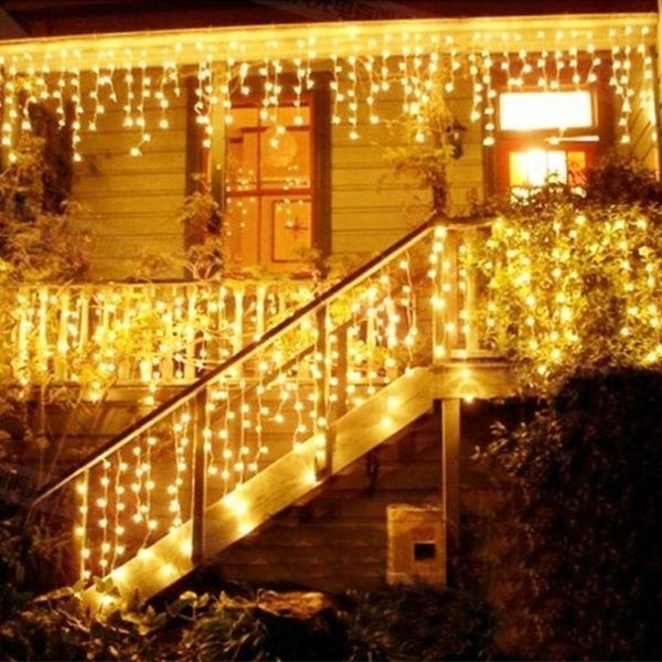 

strings 3x3/6x3m led icicle fairy string lights christmas decoration for home year wedding party outdoor waterproof garden decor