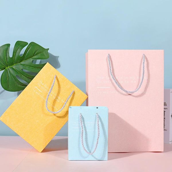 

4pcs colorful gift bags mini/small/medium/large kraft gift bags with handles- birthday wedding party