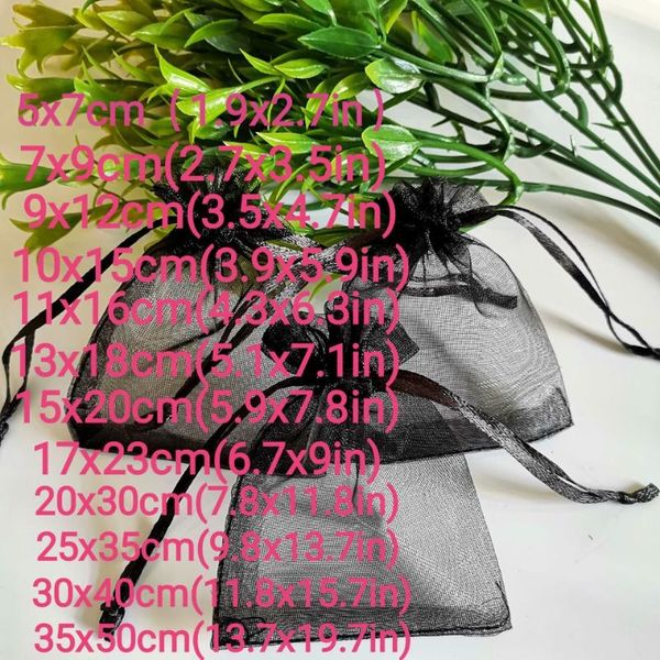 

jewelry pouches, bags 100 pcs/lot black pouch drawstring small gift packaging bag pouches diy hand drawn organza, Pink;blue
