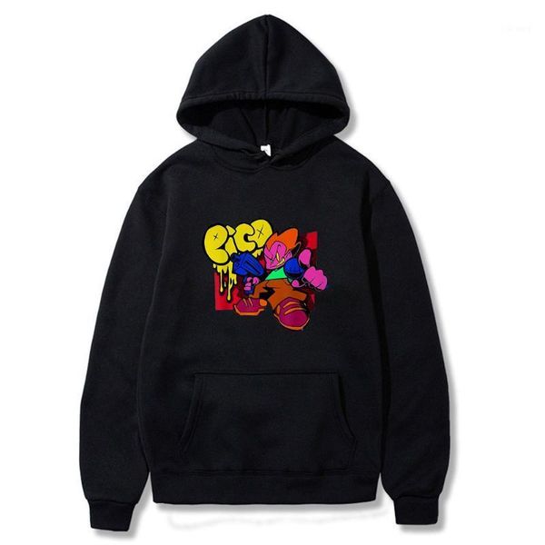 

men's hoodies & sweatshirts anime friday night funkin cosplay printed streetwear sweatshirt men women fashion oversized hoodie kids boy, Black
