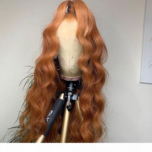 

360 frontal body wave gingery brown human hair glueless full lace wigs for black women 13x6 lace front remy human hair wigs preplucked