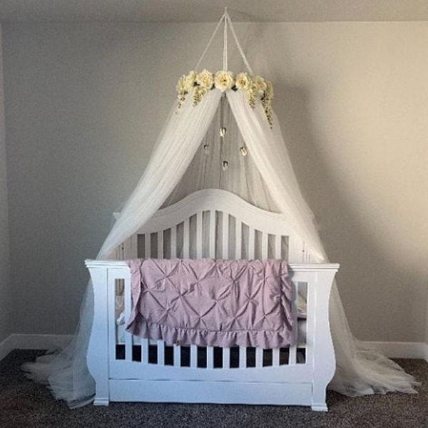 

crib netting children tent rose ring net baby mosquito kid bed canopy bedcover curtain bedding round dome