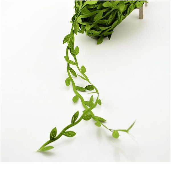

10 meters artificial flowers for home decoration accessories needlework silk green leaves rattan diy wedding wrea jlljsh
