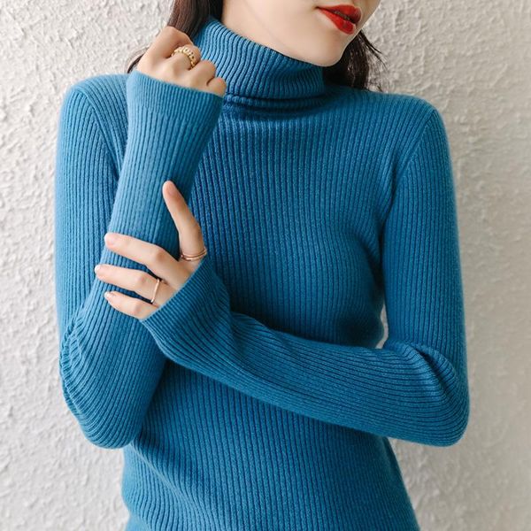

women's sweaters super warm cashmere wool and pullovers women winter high elasticity soft sweater turtleneck female basic, White;black