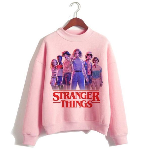 

stranger things season 3 hoodie women funny cartoon harajuku stranger thing sweatshirt fashion female kawaii ulzzang hood, Black