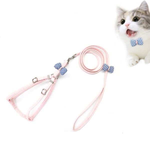 

high qulity cat dog leash vest chest strap pet supplies durable adjustable chest back traction rope outdoor for puppy small pet