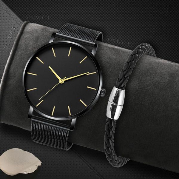 

wristwatches fashion mens watches ultra thin quartz watch men casual slim mesh steel waterproof sport black relogio masculino, Slivery;brown