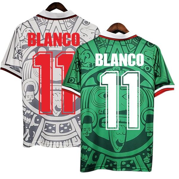 

men's t-shirts 1998 retro mexico shirt home and away blanco hernandez green white camiseta camisa de time maillot shirts men adult, White;black