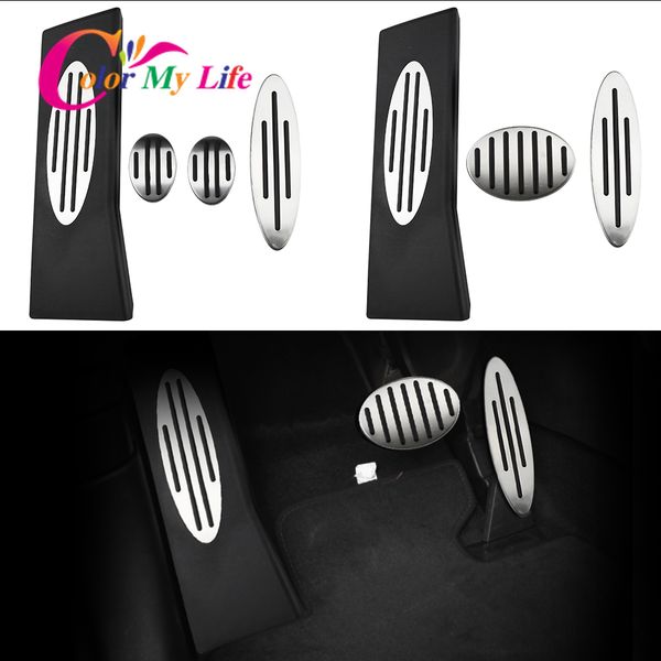 

color my life car pedals for mini cooper jcw s r55 r56 r60 r61 f54 f55 f56 f60 auto footrest gas brake clutch pedal cover