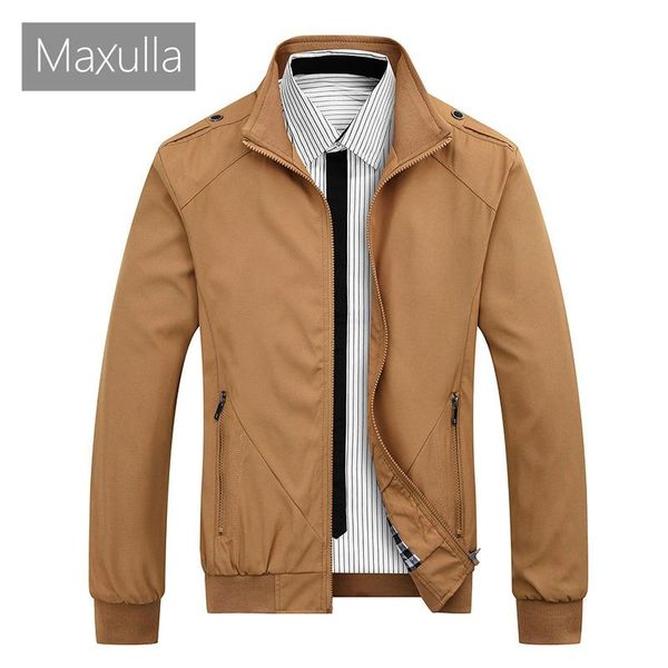 

men's jackets maxulla mens bomber casual outwear windbreaker baseball coats male business slim fit brand clothing 5xl, Black;brown