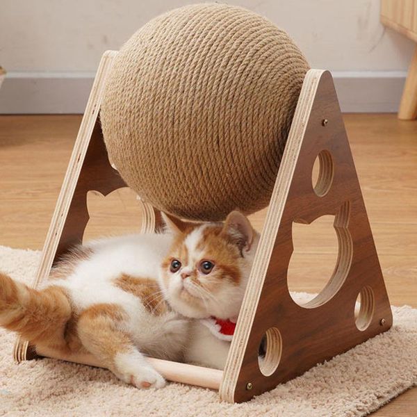 

cat toys pet interactive toy scratcher chew sisal rope scratching ball for cats kittens trainning products