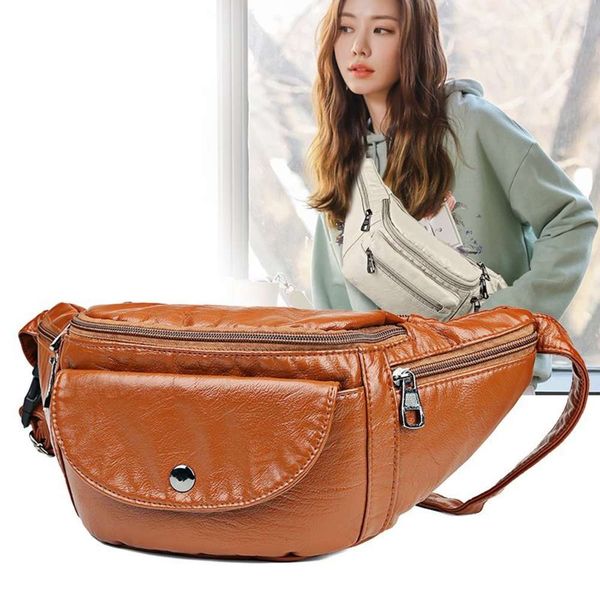 

luxury waist pack women fashion crossbody bag chest phone pouch belt female banana s hip