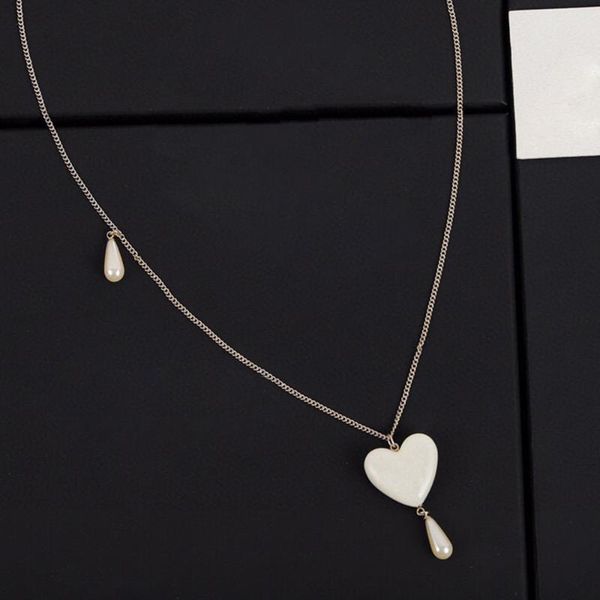

pendant necklaces fashion acrylic necklace heart for women party daily jewelry gold color bijoux, Silver