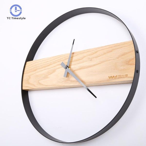 

wall clocks wooden clock minimalist nordic home decorate bedroom livingroom ultra-quiet wood watches duvar saati