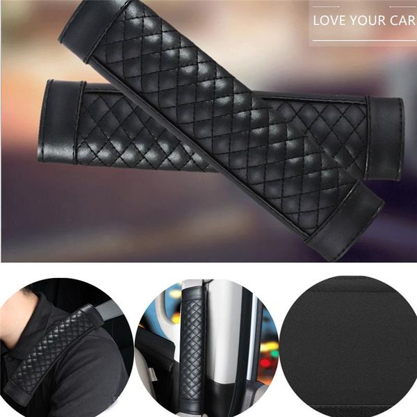 

safety belts & accessories car leather universal fashion design shoulder padding for seat belt cover hardness strap automobiles interior