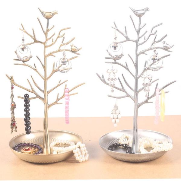 

1pcs little deer jewelry stand display jewelry tray tree earring holder necklace ring pendant bracelet display storage racks, Pink;blue