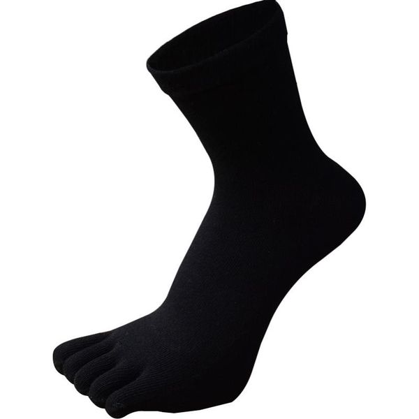 

sports socks drop 5 toe men yoga non-slip five fingers skateboard fitness pilates running cycling cotton pairs, Black