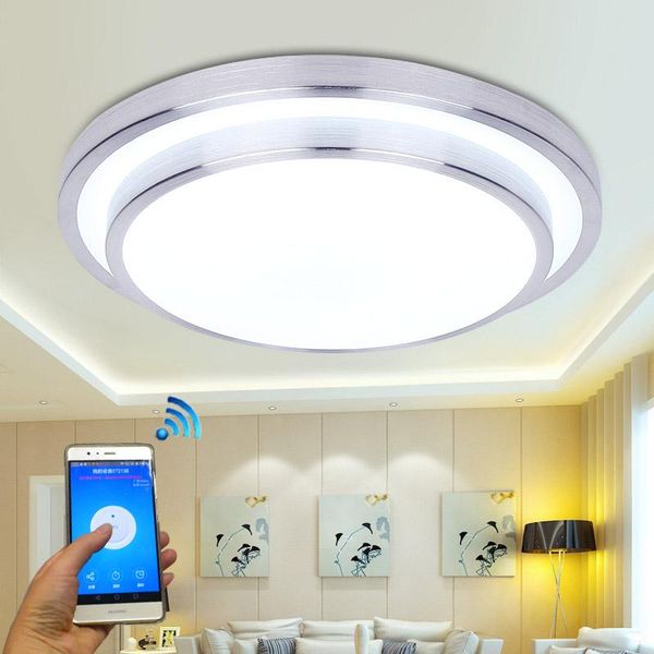 

jiawen led wifi wireless ceiling lights 15w aluminum+acryl indoor lighting with app remote control ac 100-240v