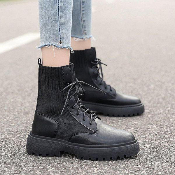 

boots 2021 autumn women's snow casual all-match, Black