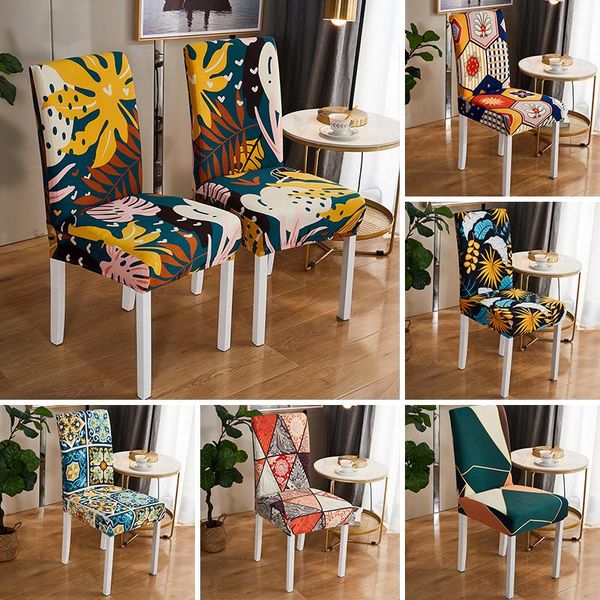 

chair covers washable seat wear stretch case home decor dust-proof elastic furniture protector floral printed