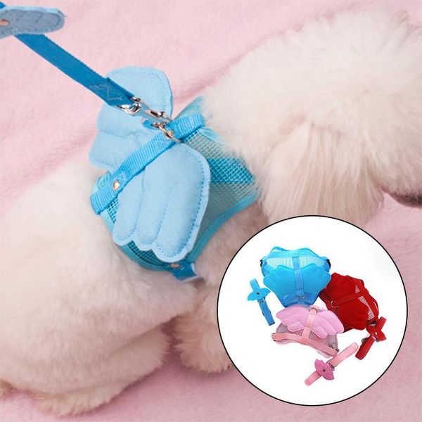 

cute angel pet dog leashes collars puppy leads for small dogs cats adjustable dog harness pet accessories